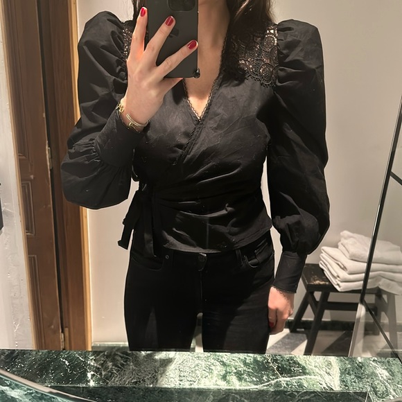 Haute hippie true wrap top size small - Picture 2 of 6